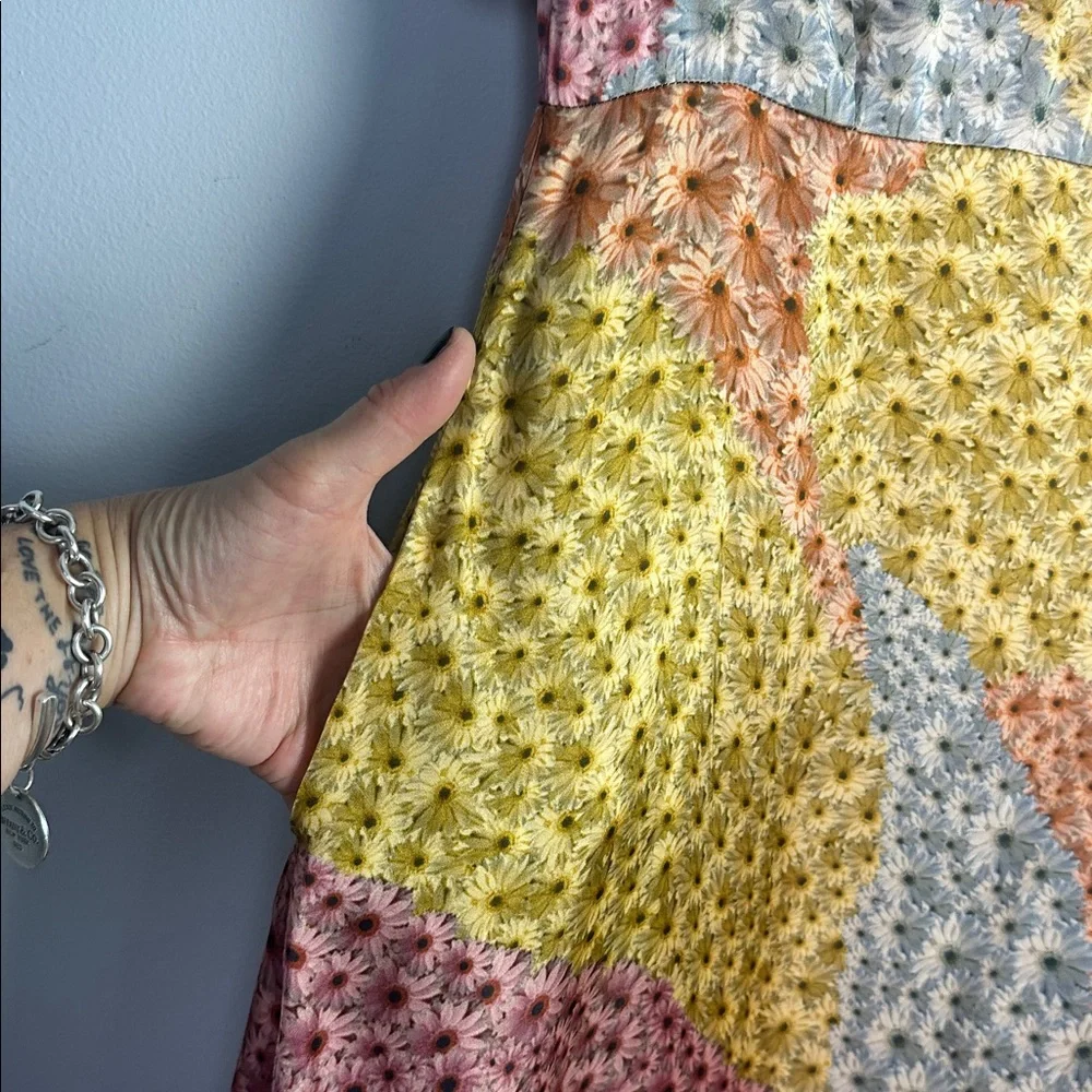 NEW Anthropologie Varun Bahl Catria Floral Dress SM Lined Pockets Made in India - Picture 9 of 16